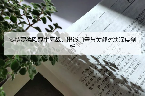 多特蒙德欧冠生死战：出线前景与关键对决深度剖析